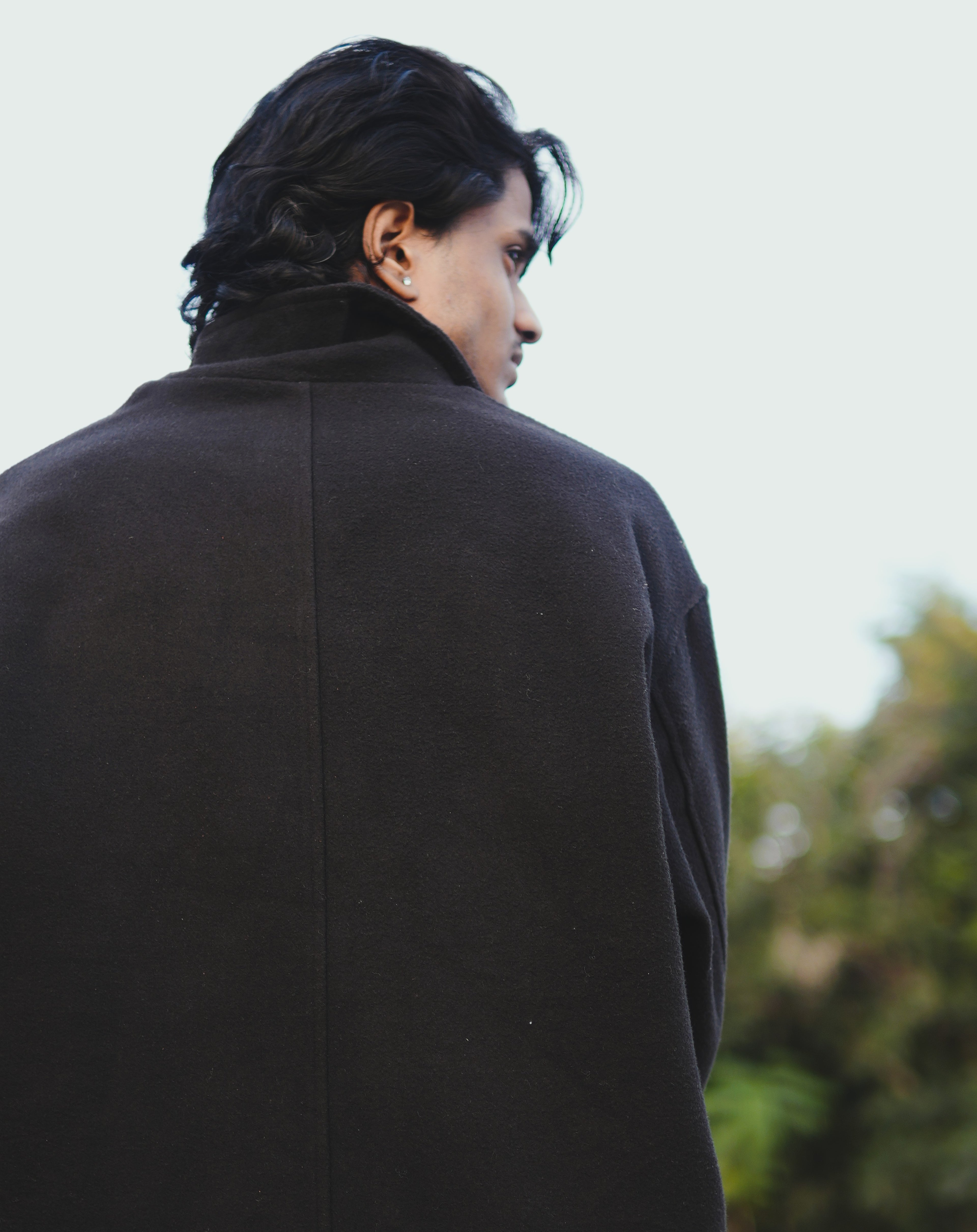 Vintage Oversized Wool-Look Utility Overcoat